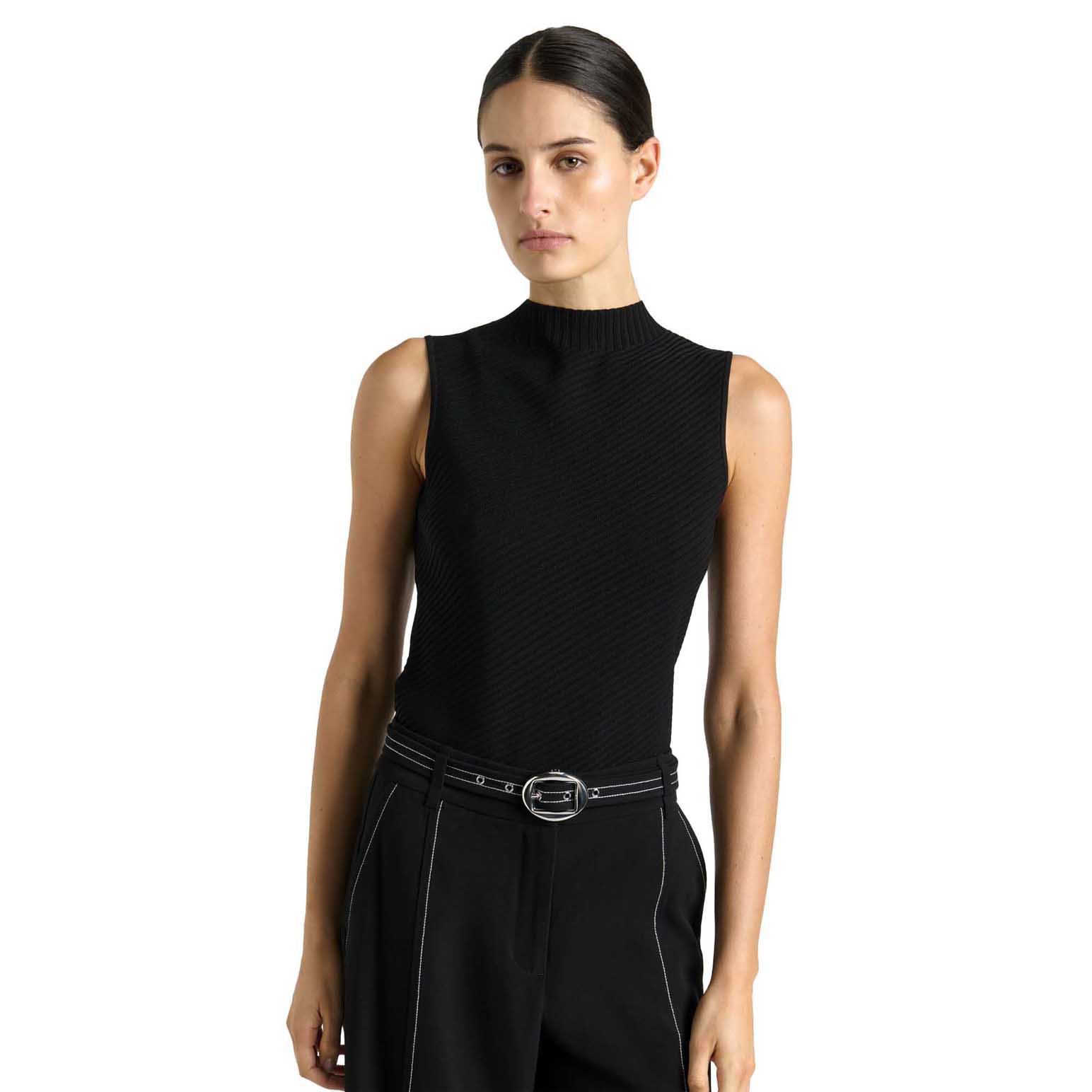 Cue Diagonal Ribbed Knit Tank